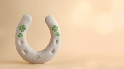 St. Patrick's Day horseshoe with shamrocks