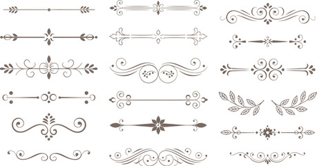 Elegant Decorative Dividers and Flourishes Collection for Graphic Design Projects