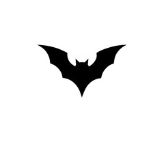 Minimalist Bat Silhoutte Logo Desain 