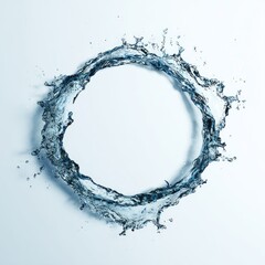Abstract circular water splash