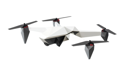 Modern drone on a transparent background