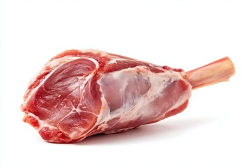 raw pork (leg) isolated on white background