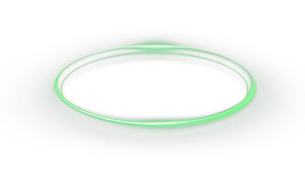 Green neon ring. Glowing circle. Glow effect. Round light frame. abstract light lines of movement and speed.light green ellipse.PNG	