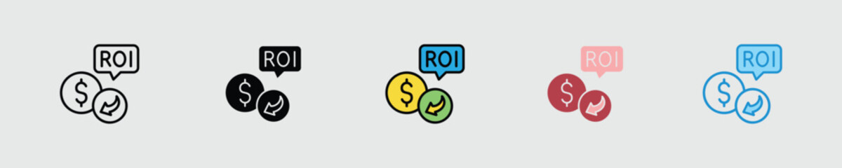 Return Of Investment Multiple Style Icon