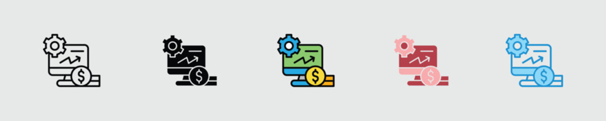 Accounting System Multiple Style Icon