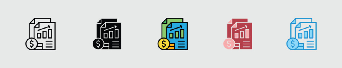 Finance Multiple Style Icon