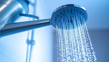 Shower head spraying water