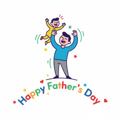 A joyful father lifting his happy child in the air, celebrating Father&rsquo;s Day with love and smiles