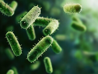 Close-up view of bacteria.