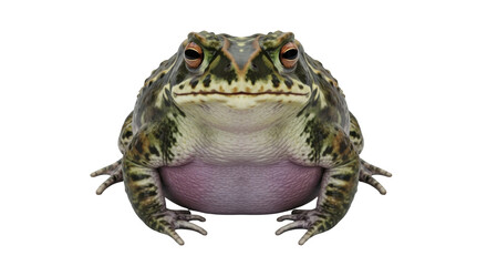 Isolated Amphibian Facing Front, Animal Close Up, Detailed Skin Texture and Expression