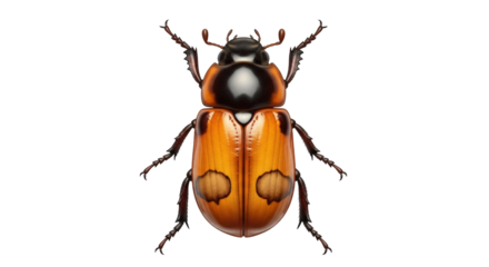 Isolated Orange Brown Ladybug Beetle with Spots Close Up Detailed Bug Insect Creature