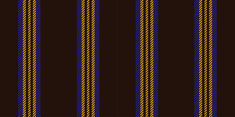 Classic striped pattern in rich brown, gold, and blue. Suitable for fabric, textile, or background design. Evokes vintage, retro style and visual texture.