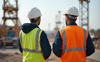 two workers in site. High quality