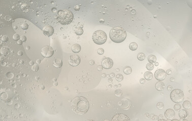 Abstract clear water bubbles oil background