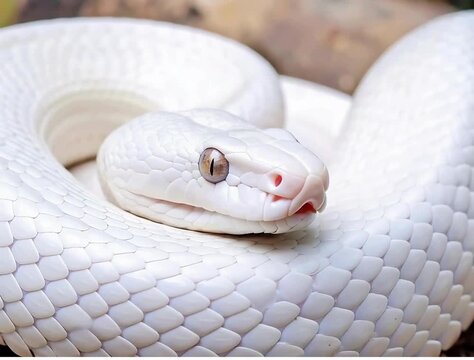Albino python video shows nature's beautiful creations