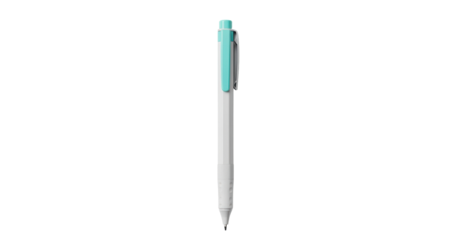 Isolated click pen, writing utensil for office, school, business use; light, functional