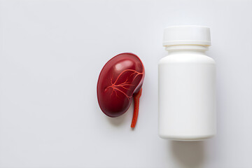 Human Spleen and Medicine Bottle