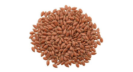 Isolated pile of flaxseed is a healthy dietary supplement rich in omega-3 fatty acids