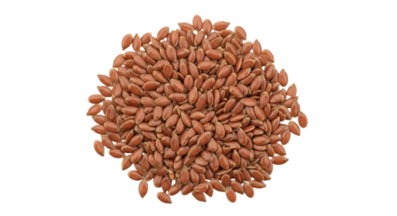 Isolated pile of flaxseed is a healthy dietary supplement rich in omega-3 fatty acids