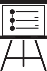 Accounting Board Silhouette Black Vector Graphic