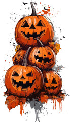 vector illustration of cartoon haloween