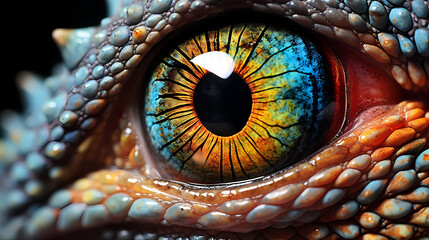 chameleons eye capturing its incredible
