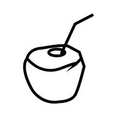 vector illustration of a coconut drink