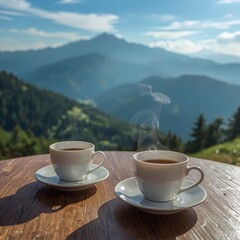 cup of coffee on the table