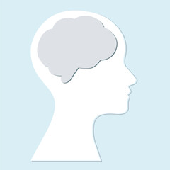 human head silhouette vector illustration.