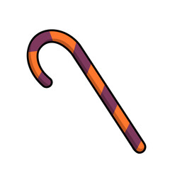 halloween candy cane cartoon illustration