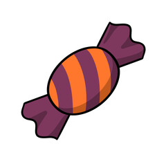 Halloween Trick or Treat Wrapped Candy Illustration