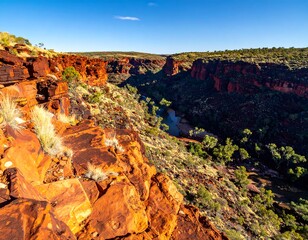 Australian Outback Canyon Landscape.