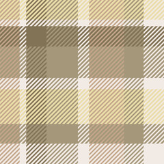 Beige seamless plaid tartan pattern, colorful natural fabric swatch, textile, geometric background