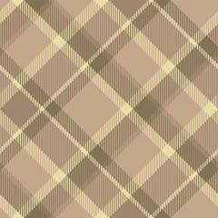 Beige seamless plaid tartan pattern, colorful natural fabric swatch, textile, geometric background