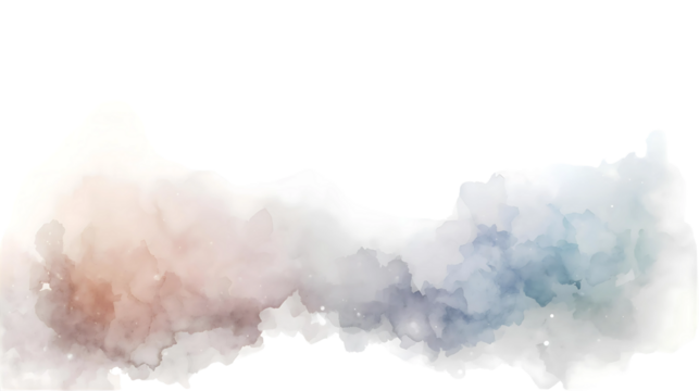 watercolor background with clouds
