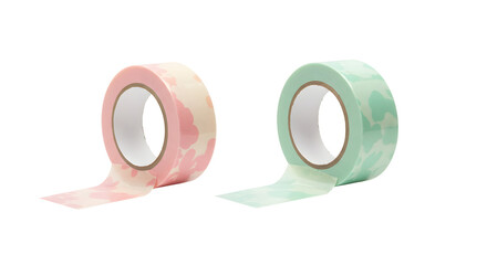 Two rolls of decorative pastel washi tape with cloud patterns, perfect for crafts and scrapbooking projects