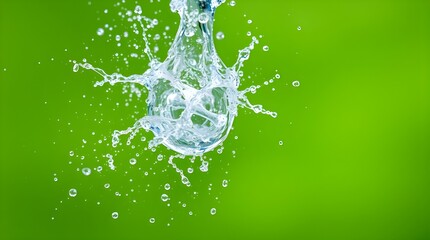 green leaf in water splash