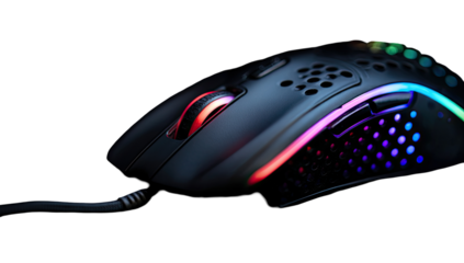 Gaming mouse with vibrant RGB lighting