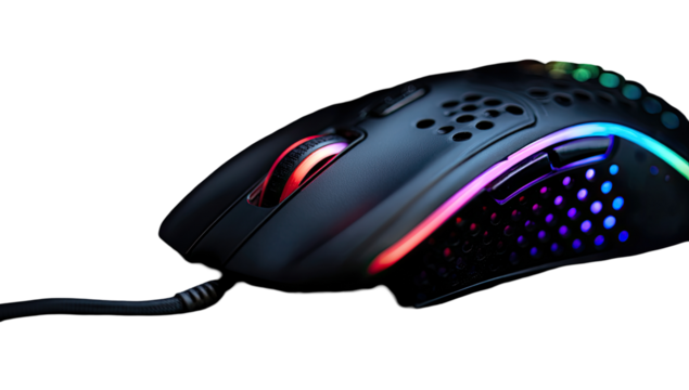 Gaming mouse with vibrant RGB lighting