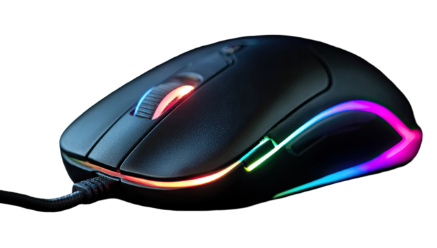 Gaming mouse with vibrant RGB lighting (1)
