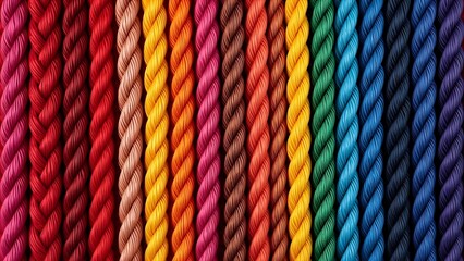 Colorful Twisted Ropes Pattern in Rainbow Spectrum Background