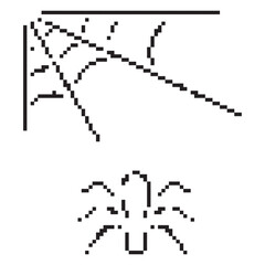 web spider pixel icon, 8-bit. Isolated vector illustration.