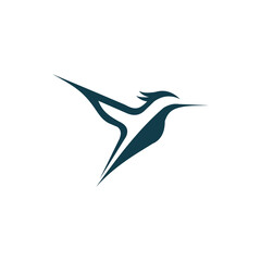 vector silhouette of bird