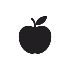 Simple vector apple icon scalable graphic fruit illustration for digital and print projects