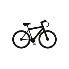 Fototapeta premium Simple bicycle icon vector graphic clean outline silhouette for design and web use