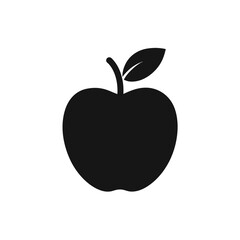 Simple pixelated apple icon vector graphic for fruit and food designs