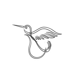 Fototapeta premium flying bird vector illustration