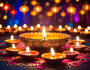 A cozy DIY setup featuring an array of colorful candles and twinkling fairy lights, creating a warm and inviting ambiance for any occasion.