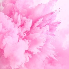 A soft, swirling pink smoke cloud fills the background, creating a dreamy and ethereal atmosphere, perfect for artistic or whimsical themes.