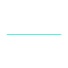minimal turquoise horizontal line on white background, simple abstract design element for decoration